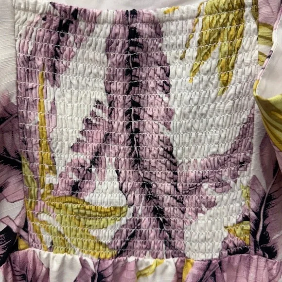 LOFT Sundress Tiered Sleeveless Casual‎ Tropical Print Dress Size 8 - Picture 8 of 13